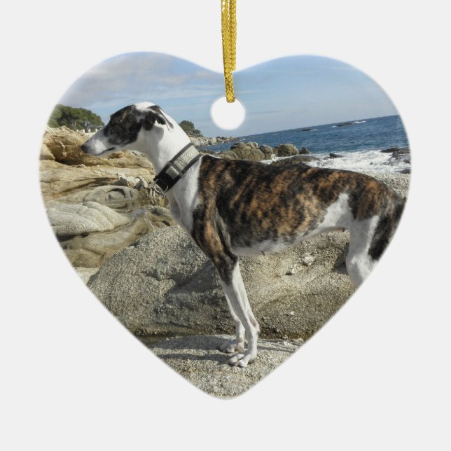 Vinthundprydnadar Julgransprydnad Keramik (Framsidan)