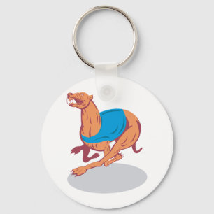 Vinthundtävla Keychain Nyckelring