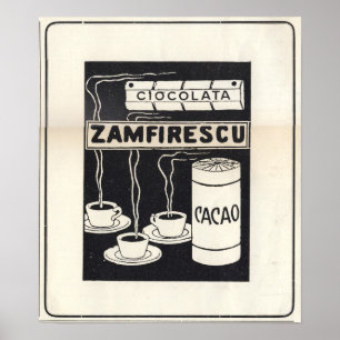Vintige och 1913 för rumänska för kokolat poster