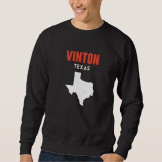 Vinton Texas USA State America Travel Texas Lång Ärmad Tröja