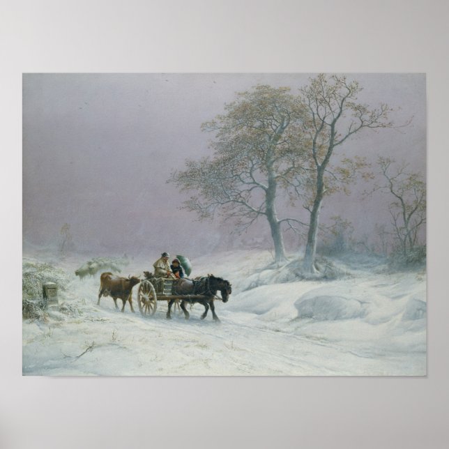 Vintrisvägen till marknaden poster (Framsidan)