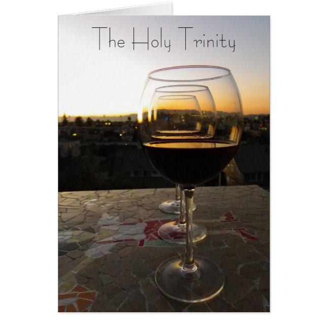 Vinvykortet för helig Trinity! Hälsningskort (Framsidan)