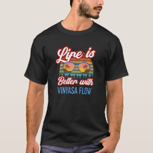 Vinyasa Flow Yoga Sunset with vinyasa Flow med vin T Shirt