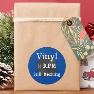 Vinyl 33 v/min, fortfarande Rocking Record Runt Klistermärke