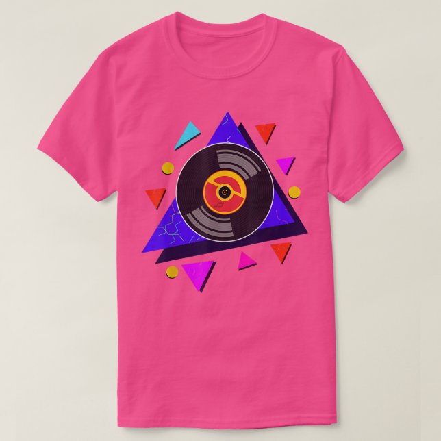 Vinyl 90s Music Lover 1990s Theme Party Disco Retr T Shirt (Design framsida)