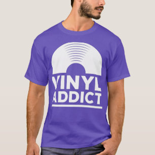 Vinyl Addict Tee Retro Old school Music DJ