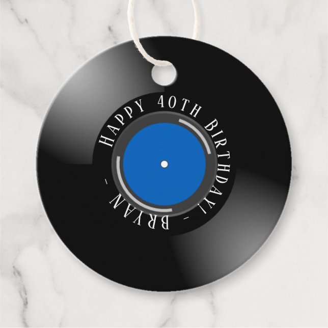 Vinyl Birthday Gåvor Etiketter (Framsida)