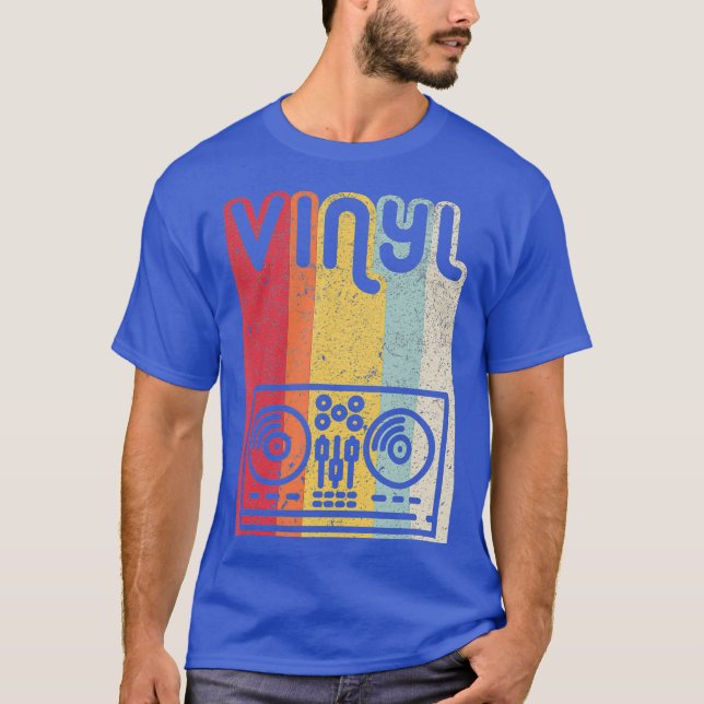 Vinyl DJ Shirt Retro Stil Mixer T (Framsida)