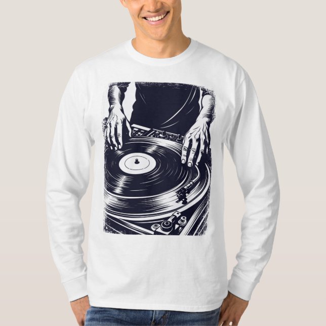 Vinyl DJ T Shirt (Framsida)