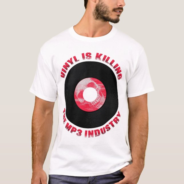 Vinyl dödar MP3 Industry Shirt Tröja (Framsida)