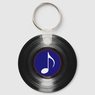 vinyl för musiknot nyckelring