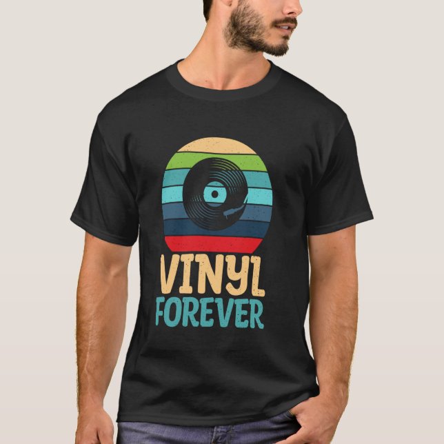Vinyl Forever Vinyl Skivor T Shirt (Framsida)