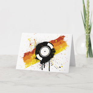 Vinyl Graffiti - DJ spelar in DJing DJs Disk Jocke Kort