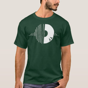 Vinyl Heartslag Coola Music Disk Jockey DJ Gift T Shirt