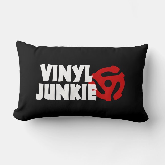 Vinyl Junkie Lumbarkudde (Framsida)