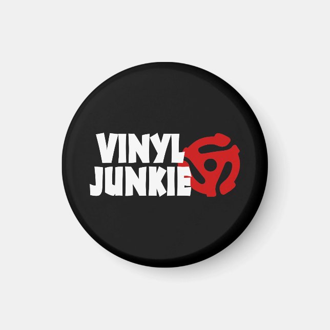 Vinyl Junkie Magnet (Framsidan)