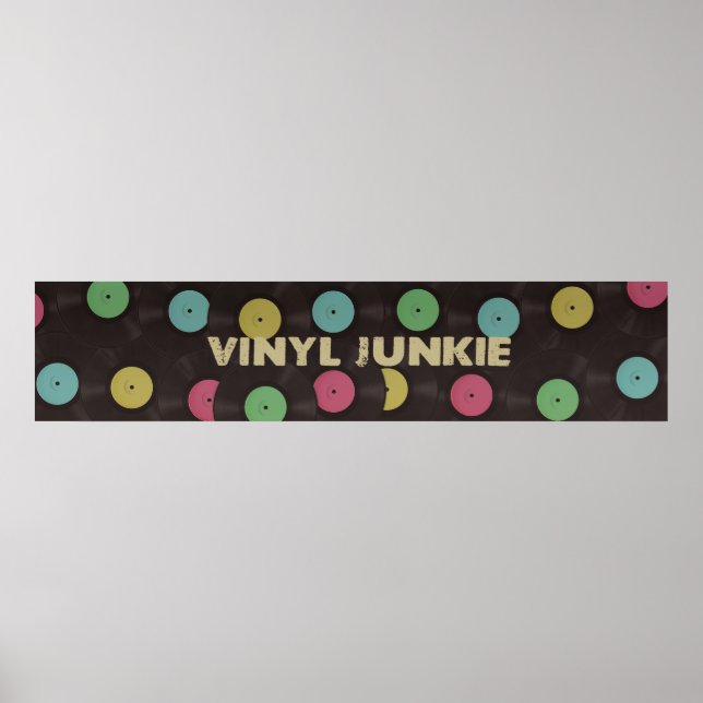 Vinyl Junkie Poster (Framsidan)