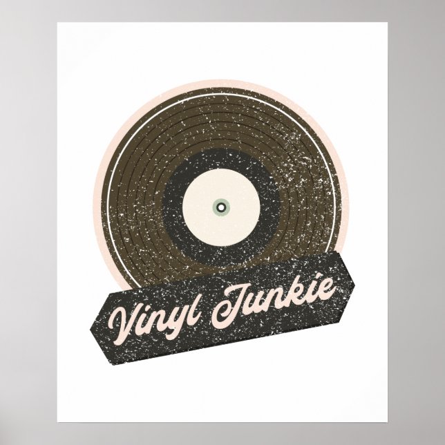 Vinyl Junkie Poster (Framsidan)