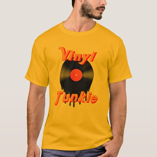Vinyl Junkie T-shirt (Framsida)