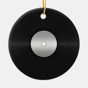 Vinyl-look LP-post Julgransprydnad Keramik