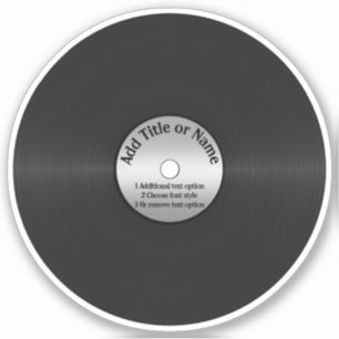 Vinyl-look LP-post Klistermärken