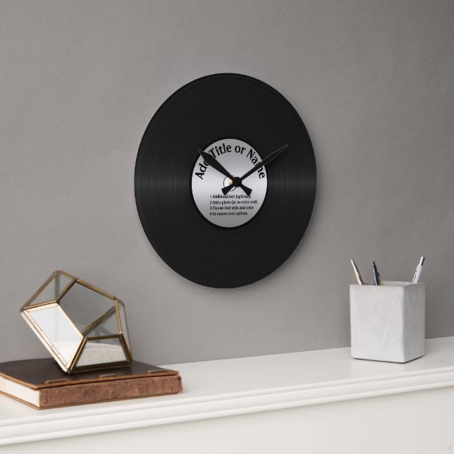Vinyl-look LP-post Stor Klocka (Kontor)
