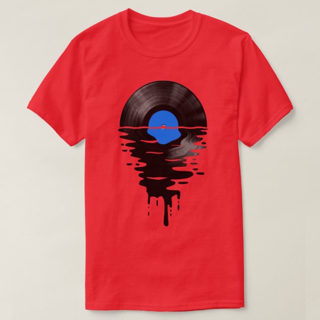 Vinyl LP Music Record Sunset Blue T Shirt (Design framsida)