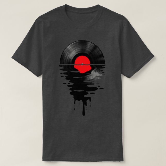Vinyl LP Music Record Sunset Red Baby Bodykostdräk T Shirt (Design framsida)