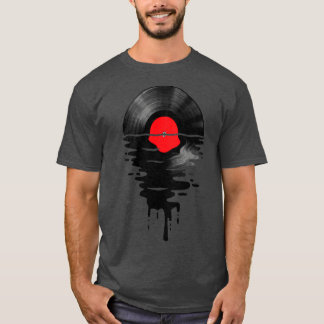 Vinyl LP Music Record Sunset Red Baby Bodykostdräk T Shirt