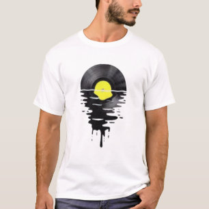 Vinyl LP Music Record Sunset Red Långärmad T Shirt