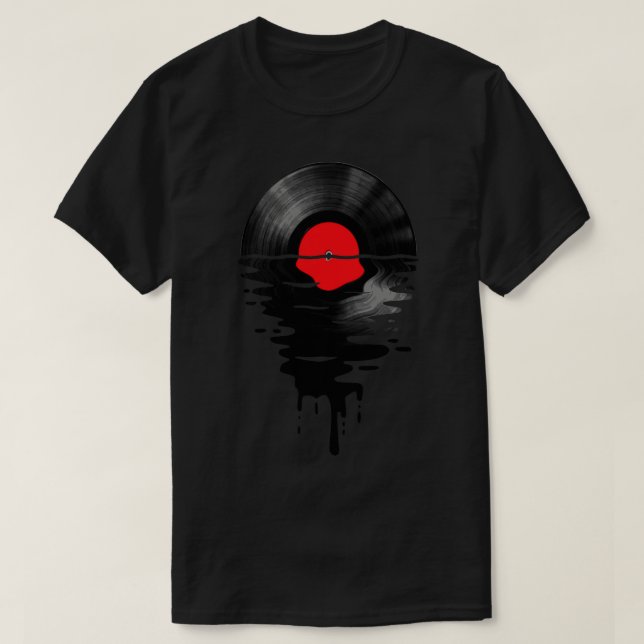 Vinyl LP Music Record Sunset Red Mugg T Shirt (Design framsida)
