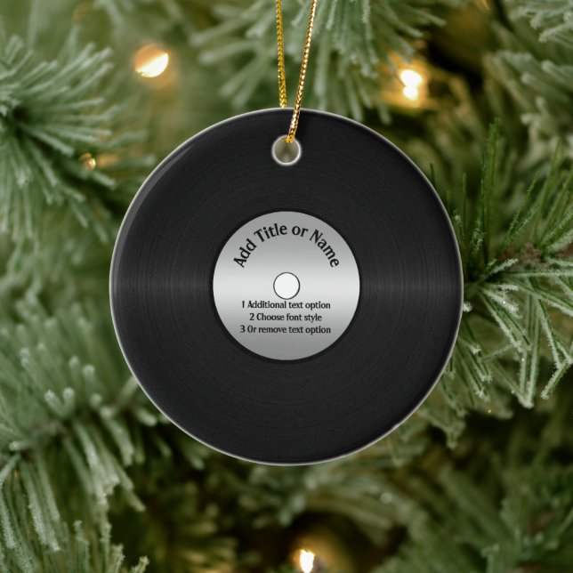 Vinyl-LP-skiva Bakgrund Julgransprydnad Keramik (Träd)