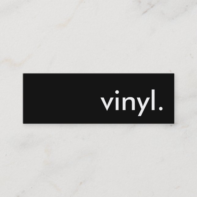 vinyl. mini visitkort (Framsida)