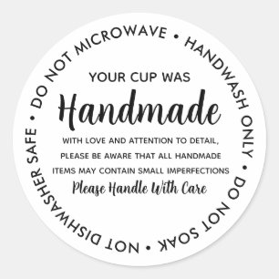 Vinyl Mugg Tumbler Kopp Drinkware Care Instruction Runt Klistermärke