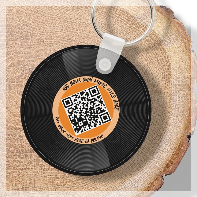 Vinyl | Musician DJ | QR-kod Nyckelring (Skapare uppladdad)