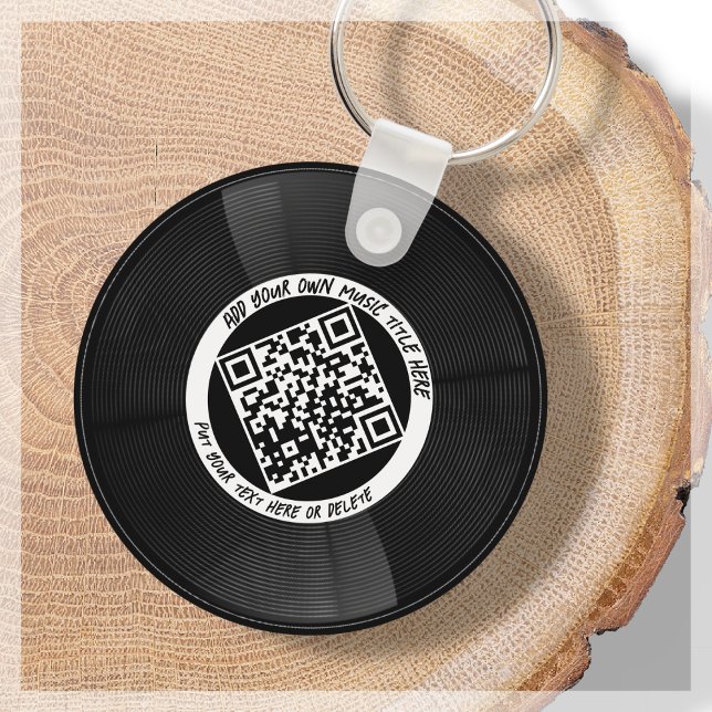 Vinyl | Musician DJ | QR-kod Nyckelring (Skapare uppladdad)