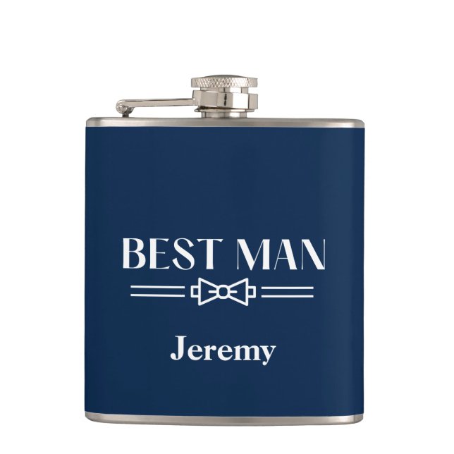 Vinyl Omslagen Flask - Best Man Fickplunta (Framsidan)