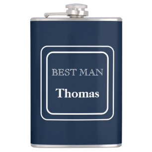 Vinyl Omslagen Flask - Best Man Fickplunta