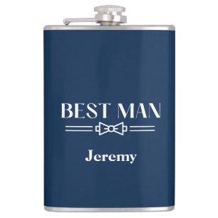 Vinyl Omslagen Flask - Best Man Fickplunta