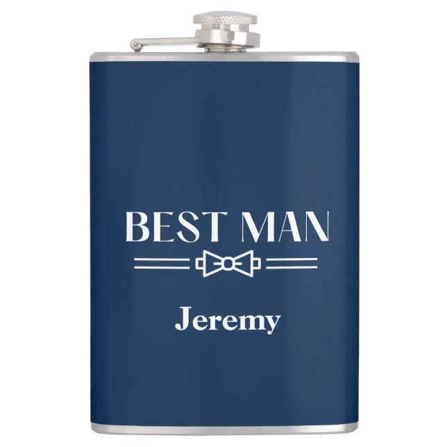 Vinyl Omslagen Flask - Best Man Fickplunta (Framsidan)