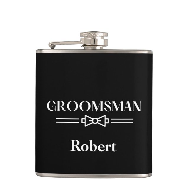 Vinyl Omslagen Flask-Groomsman Fickplunta (Framsidan)