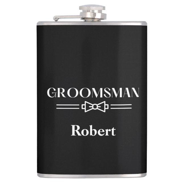 Vinyl Omslagen Flask-Groomsman Fickplunta (Framsidan)