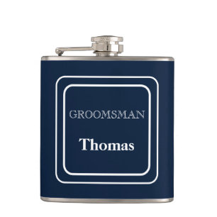 Vinyl Omslagen Flask-Groomsman Fickplunta