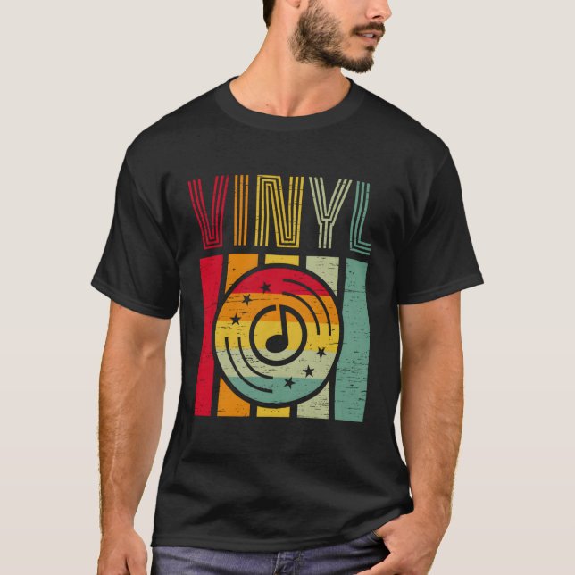 Vinyl Phonograph Record Music Dj T Shirt (Framsida)