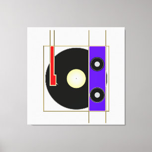 Vinyl Player Canvastryck