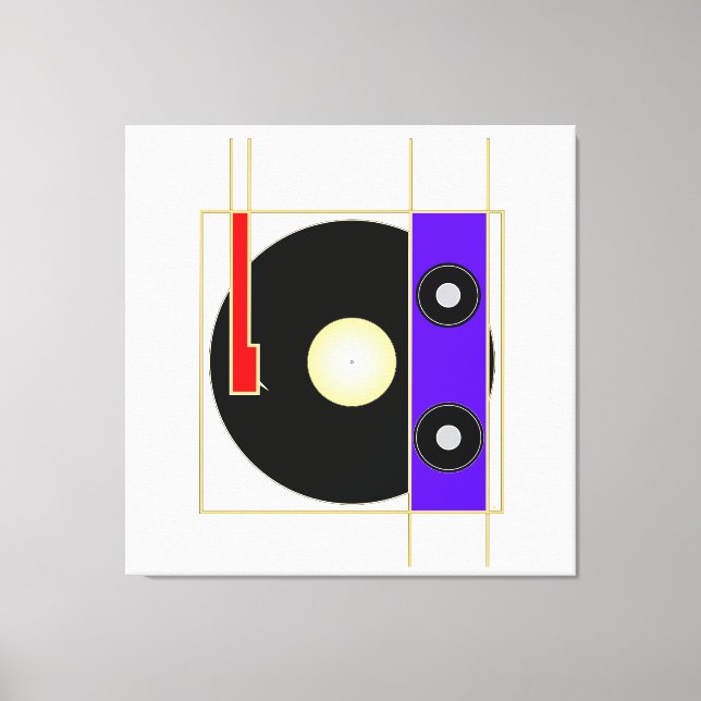 Vinyl Player Canvastryck (Framsida)