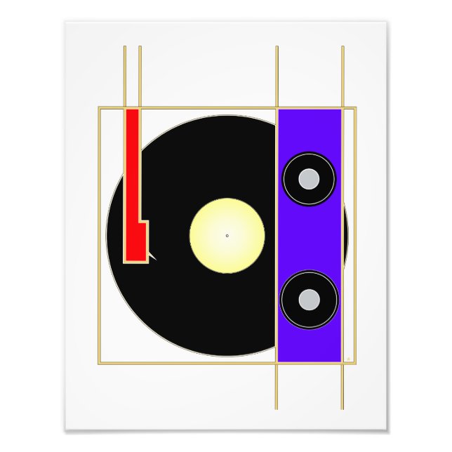 Vinyl Player Fototryck (Framsidan)