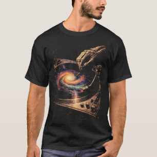 Vinyl Reaper, Retro-Grungy Musikkonst, Abstrakt T Shirt