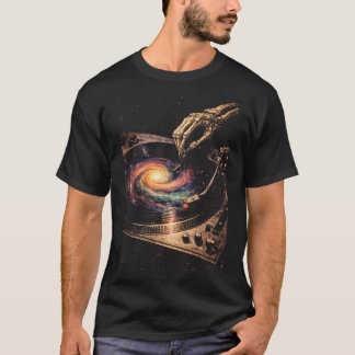 Vinyl Reaper, Retro-Grungy Musikkonst, Abstrakt T Shirt