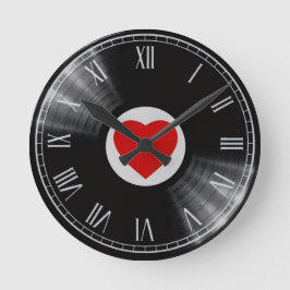 Vinyl record and music elements Watch Rund Klocka